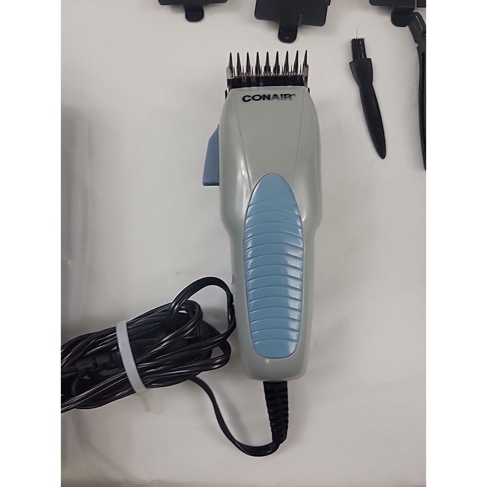Conair HC244N Gray,‎ Corded Stainless Steel Hair Clipper with Attachments, VGC
